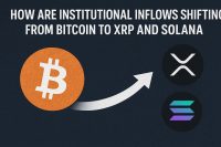 How are institutional inflows shifting from Bitcoin to XRP and Solana?