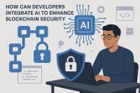 How can developers integrate AI to enhance blockchain security?