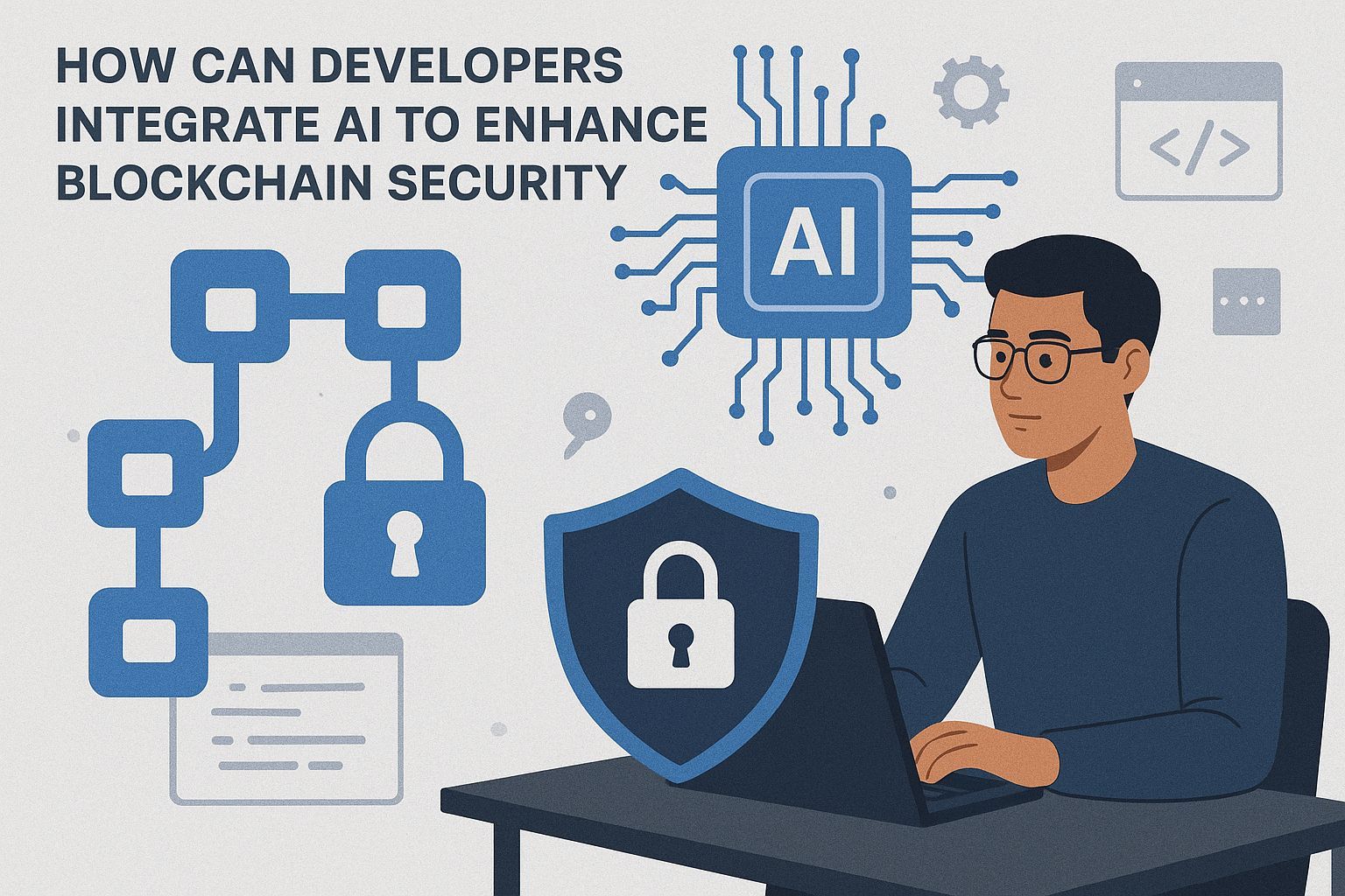 How can developers integrate AI to enhance blockchain security?