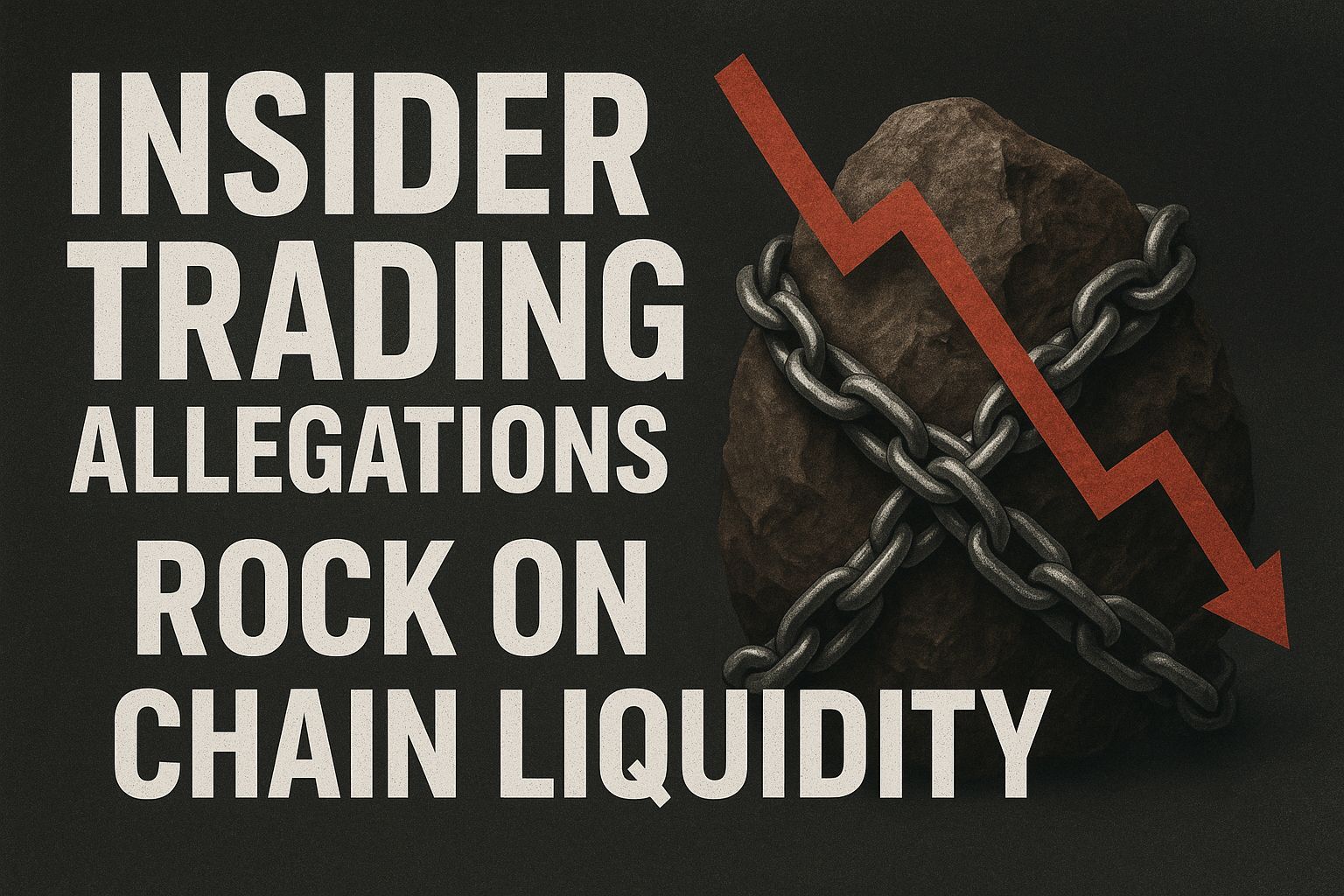 Insider Trading Allegations Rock On-Chain Liquidity
