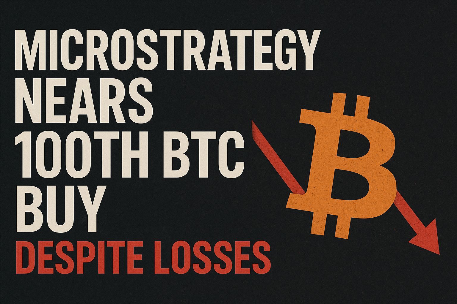 MicroStrategy Nears 100th BTC Buy Despite Losses