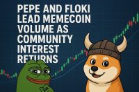 Pepe and Floki Lead Memecoin Volume as Community Interest Returns