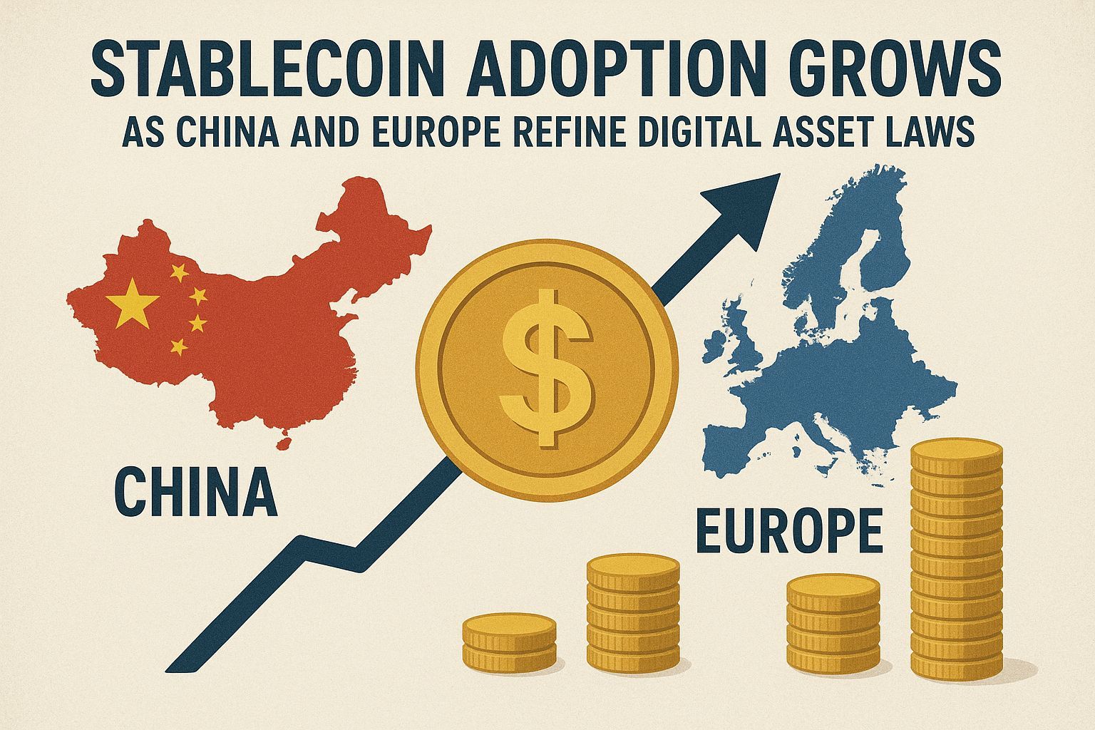 Stablecoin adoption grows as China and Europe refine digital asset laws