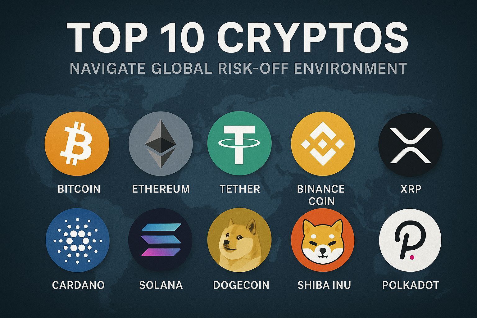 Top 10 Cryptos Navigate Global Risk-Off Environment