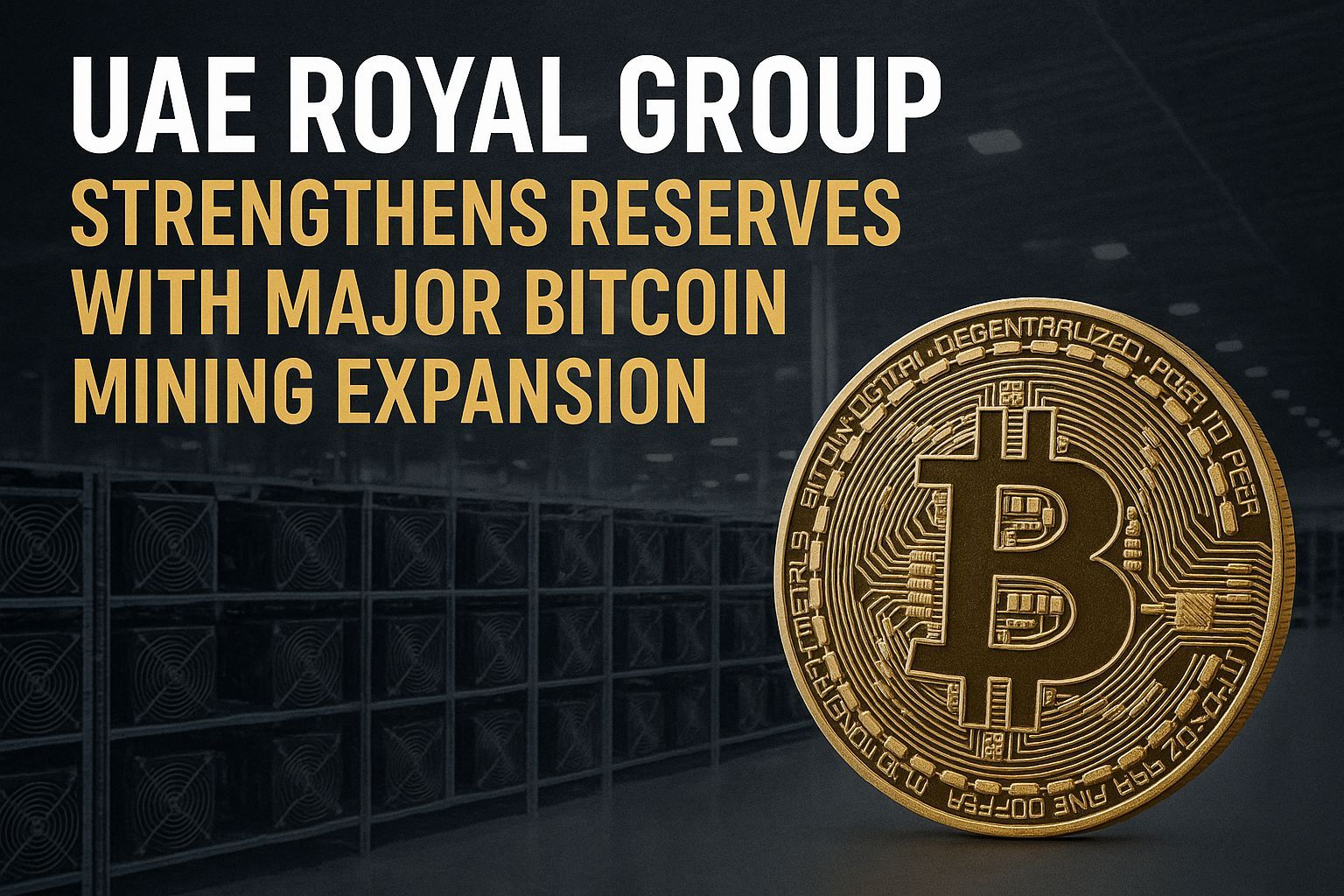 UAE Royal Group strengthens reserves with major Bitcoin mining expansion