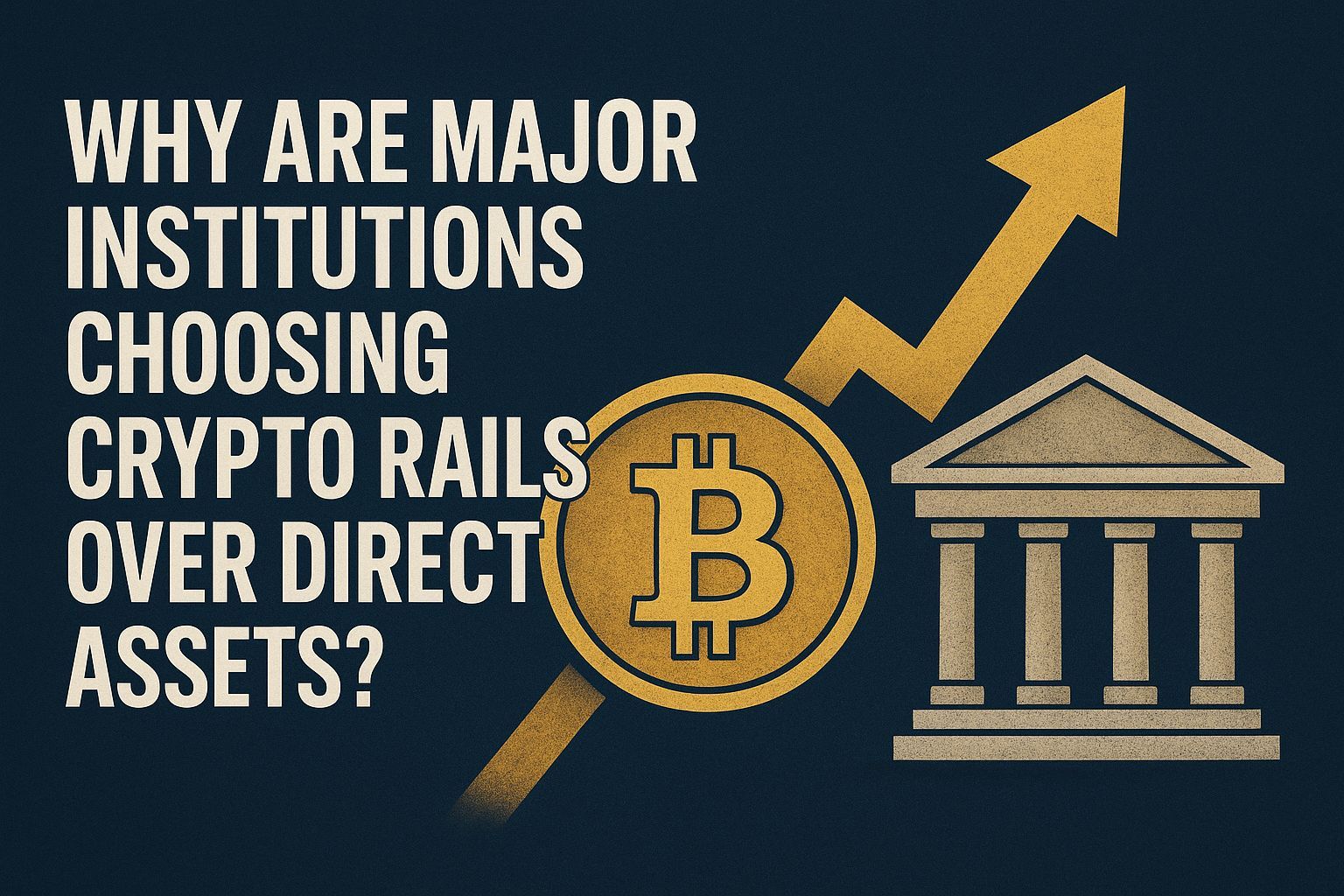Why Are Major Institutions Choosing Crypto Rails Over Direct Assets?