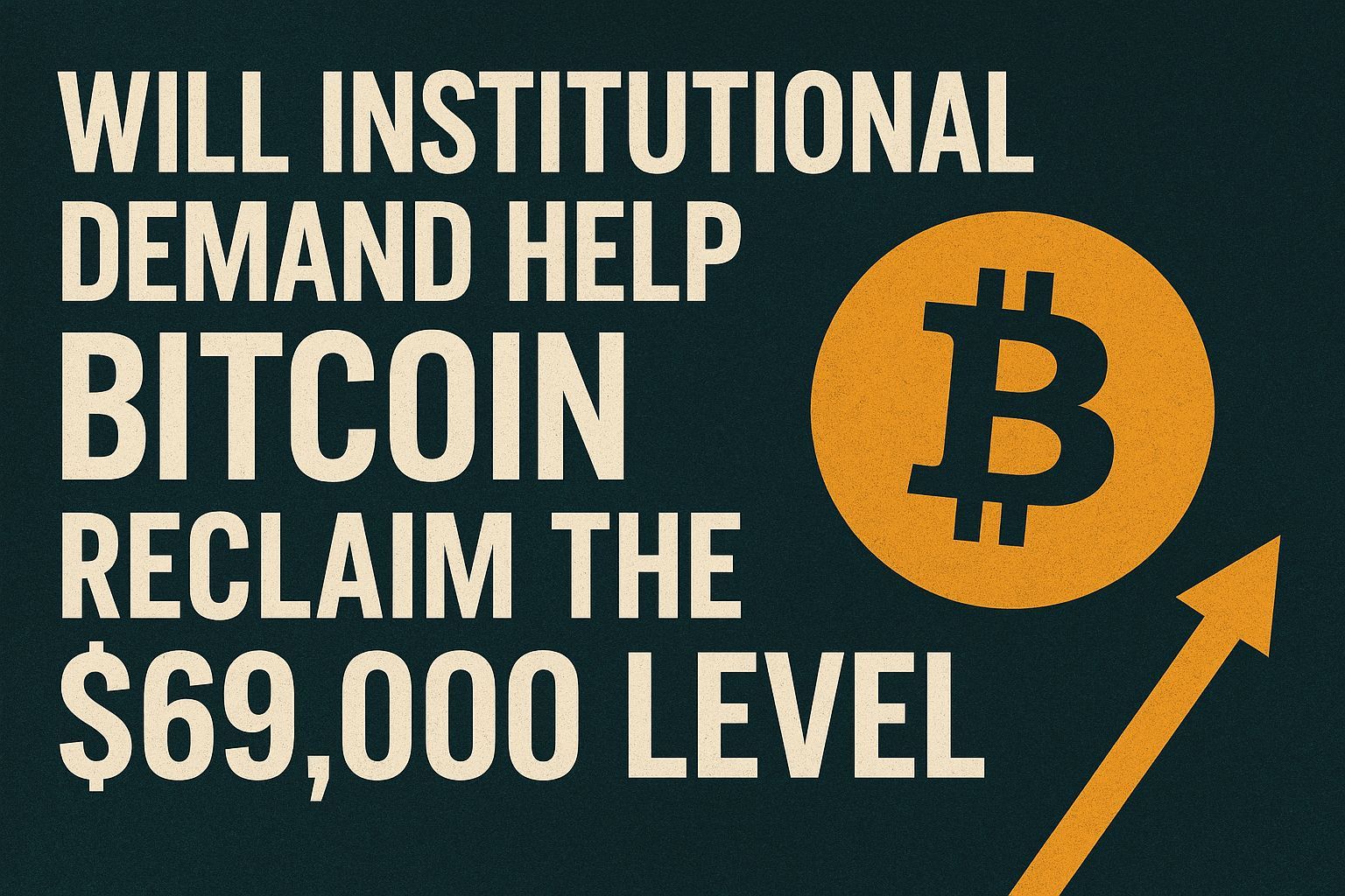Will institutional demand help Bitcoin reclaim the $69,000 level?