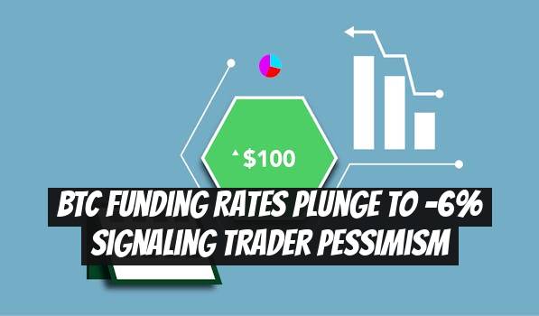 BTC funding rates plunge to -6% signaling trader pessimism
