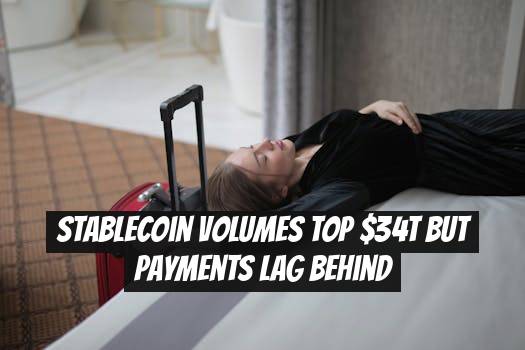 Stablecoin volumes top $34T but payments lag behind