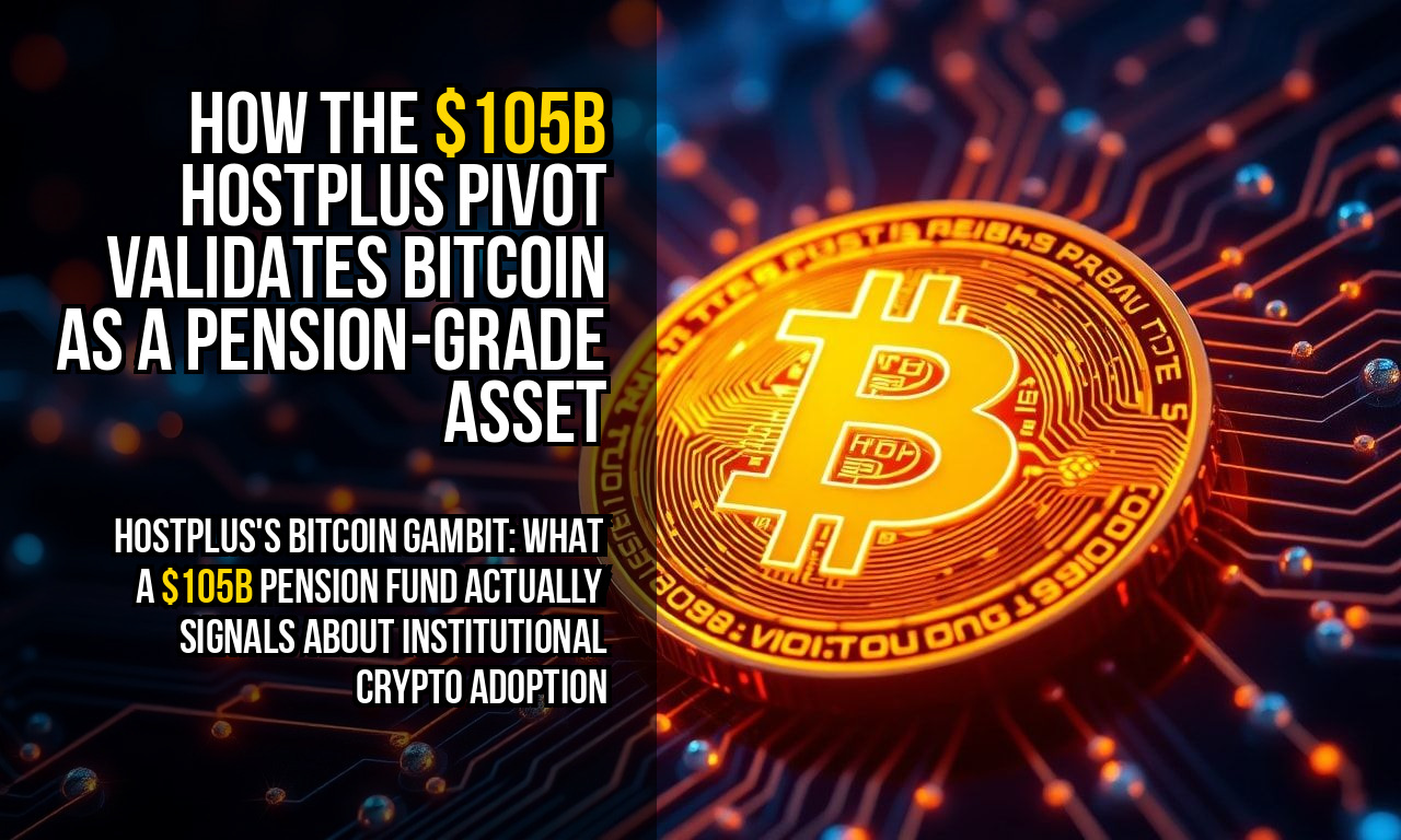 How the $105B Hostplus pivot validates Bitcoin as a pension-grade asset