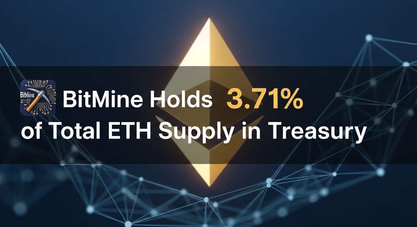 Bitmine holds 3.71% of total ETH supply in treasury