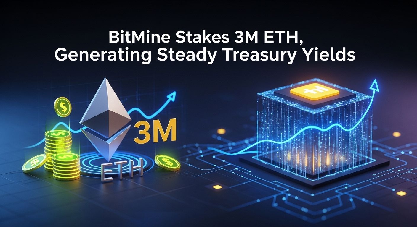 Bitmine stakes 3M ETH generating steady treasury yields