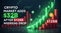Crypto Market Adds $32B After $128B Weekend Drop