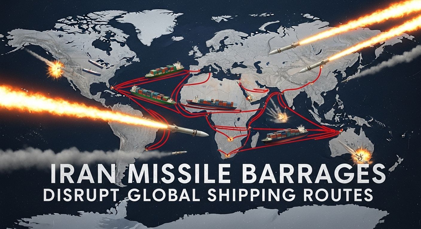 Iran missile barrages disrupt global shipping routes