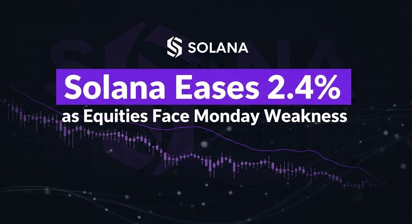 Solana eases 2.4% as equities face Monday weakness