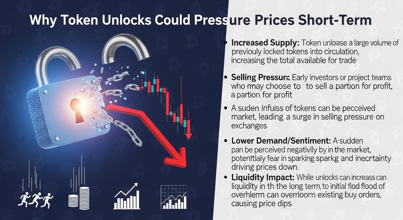 Why token unlocks could pressure prices short-term?