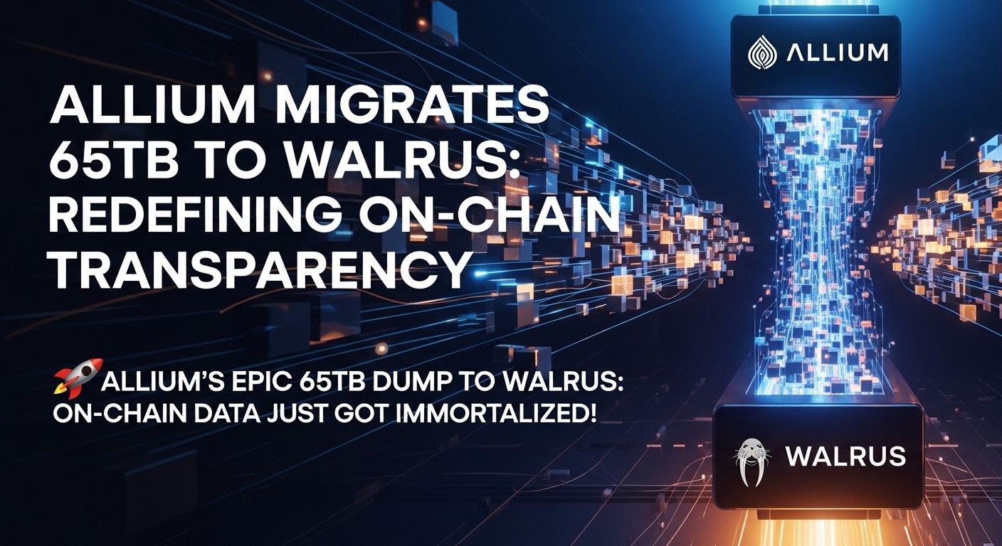 Allium Migrates 65TB to Walrus, Redefining On-Chain Transparency