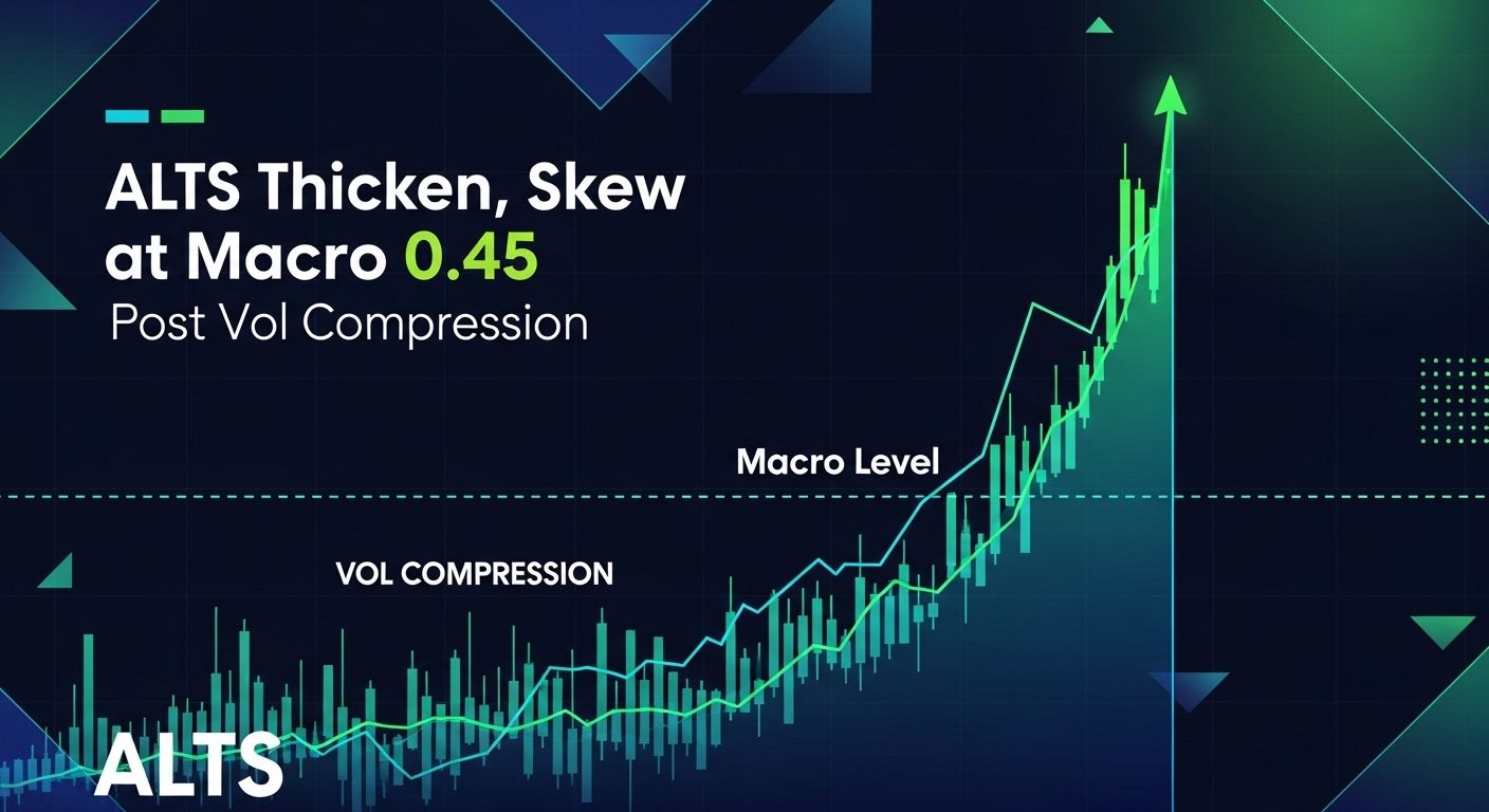 ALTs thicken skew at macro $0.45 level post vol compression