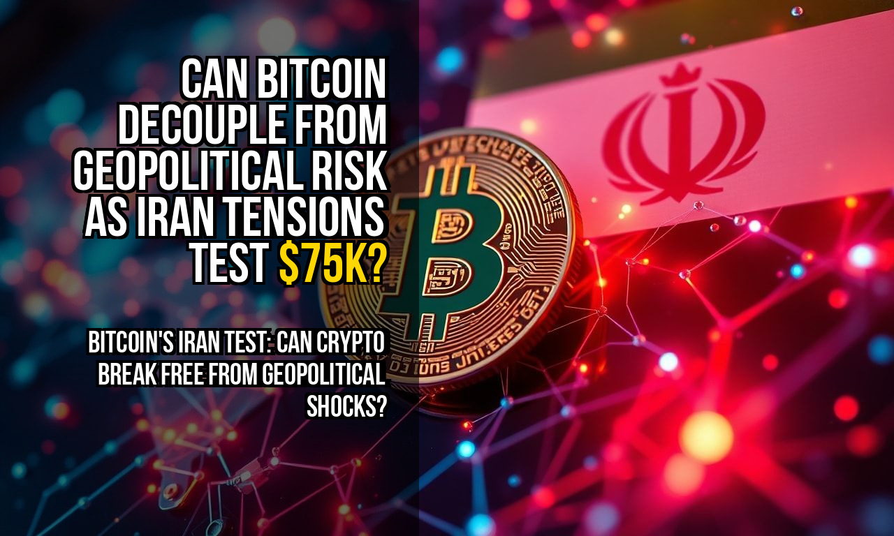 Can Bitcoin decouple from geopolitical risk as Iran tensions test $75K?