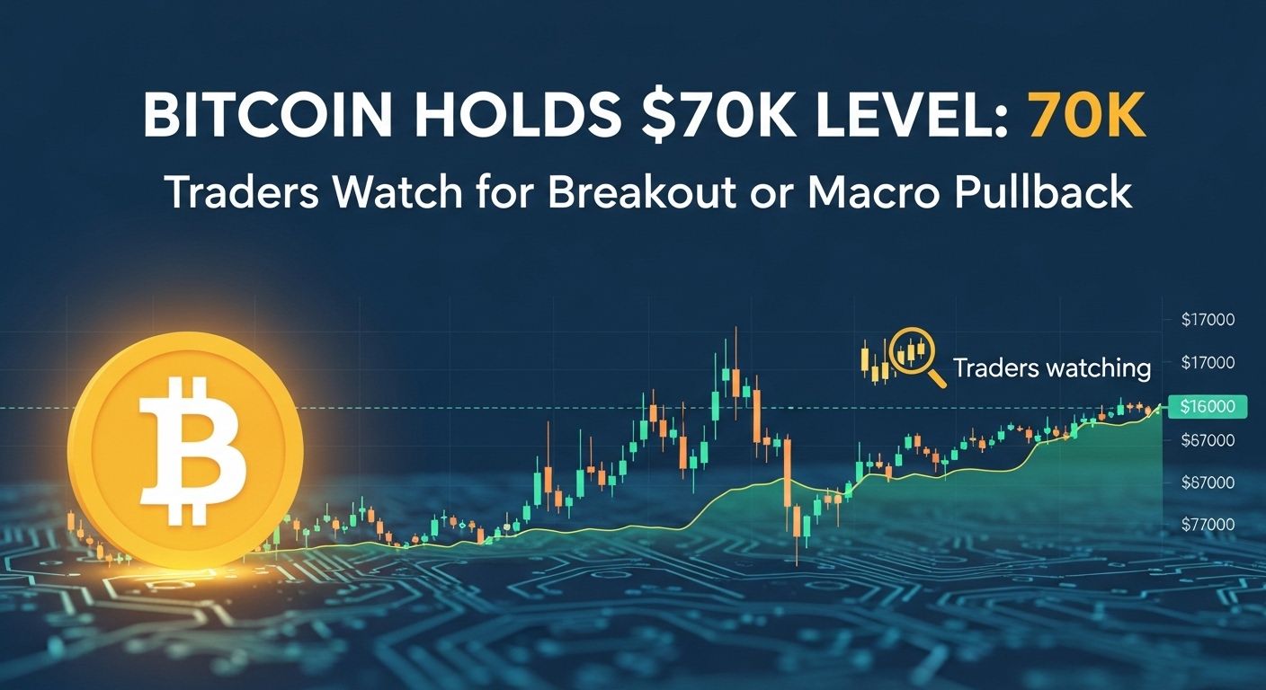 Bitcoin Holds $70K Level — Traders Watch for Breakout or Macro Pullback