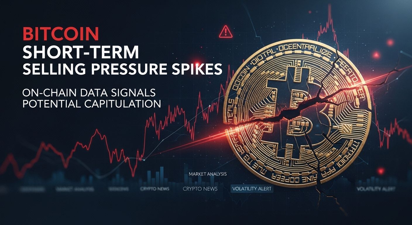 Bitcoin Short-Term Selling Pressure Spikes — On-Chain Data Signals Potential Capitulation