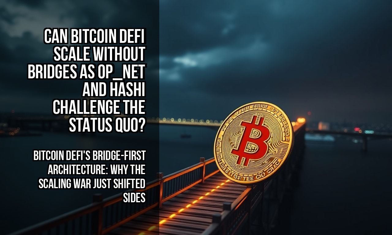 Can Bitcoin DeFi scale without bridges as OP_NET and Hashi challenge the status quo?