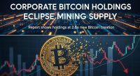 Corporate Bitcoin Holdings Hit Record 2.8x Mining Supply: Report
