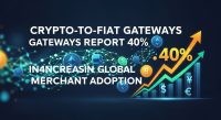 Crypto-to-Fiat Gateways Report 40% Increase in Global Merchant Adoption