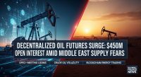 Decentralized Oil Futures Hit $450M Open Interest Amid Middle East Supply Fears
