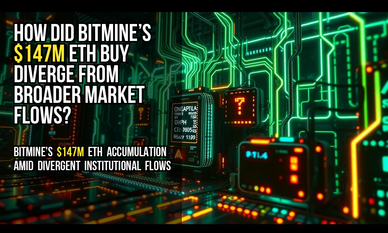 How Did Bitmine’s $147M ETH Buy Diverge From Broader Market Flows?