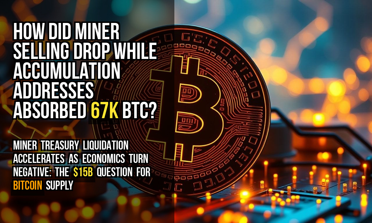 How Did Miner Selling Drop While Accumulation Addresses Absorbed 67K BTC?
