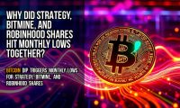 Why Did Strategy, BitMine, and Robinhood Shares Hit Monthly Lows Together?