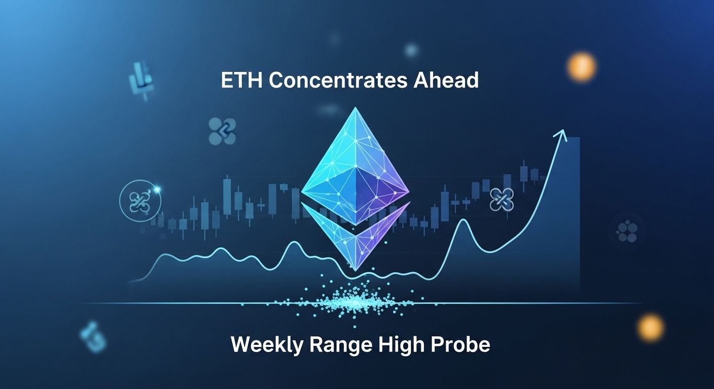 ETH positioning concentrates ahead weekly range high probe