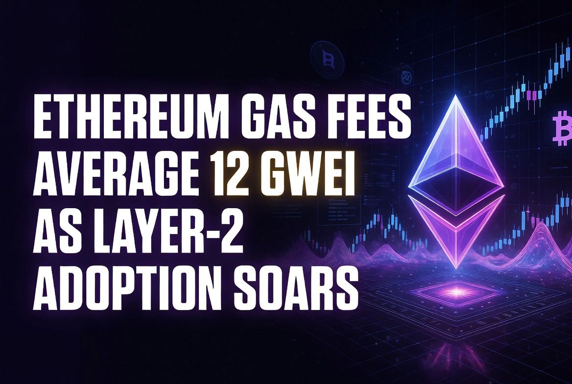 Ethereum gas fees average 12 gwei as Layer 2 adoption soars