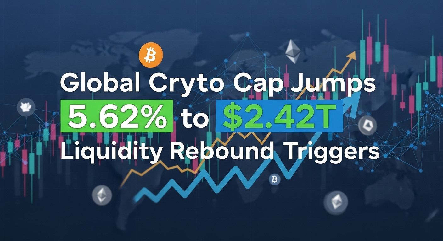 Global cap jumps 5.62% to $2.42T — liquidity rebound trigger