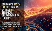 Goldman’s $152M ETF bet clashes with a 50% technical breakdown risk for XRP