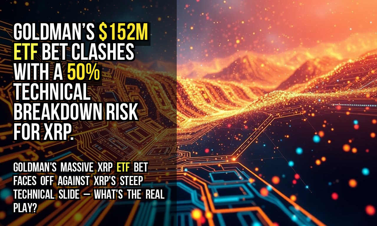 Goldman’s $152M ETF bet clashes with a 50% technical breakdown risk for XRP