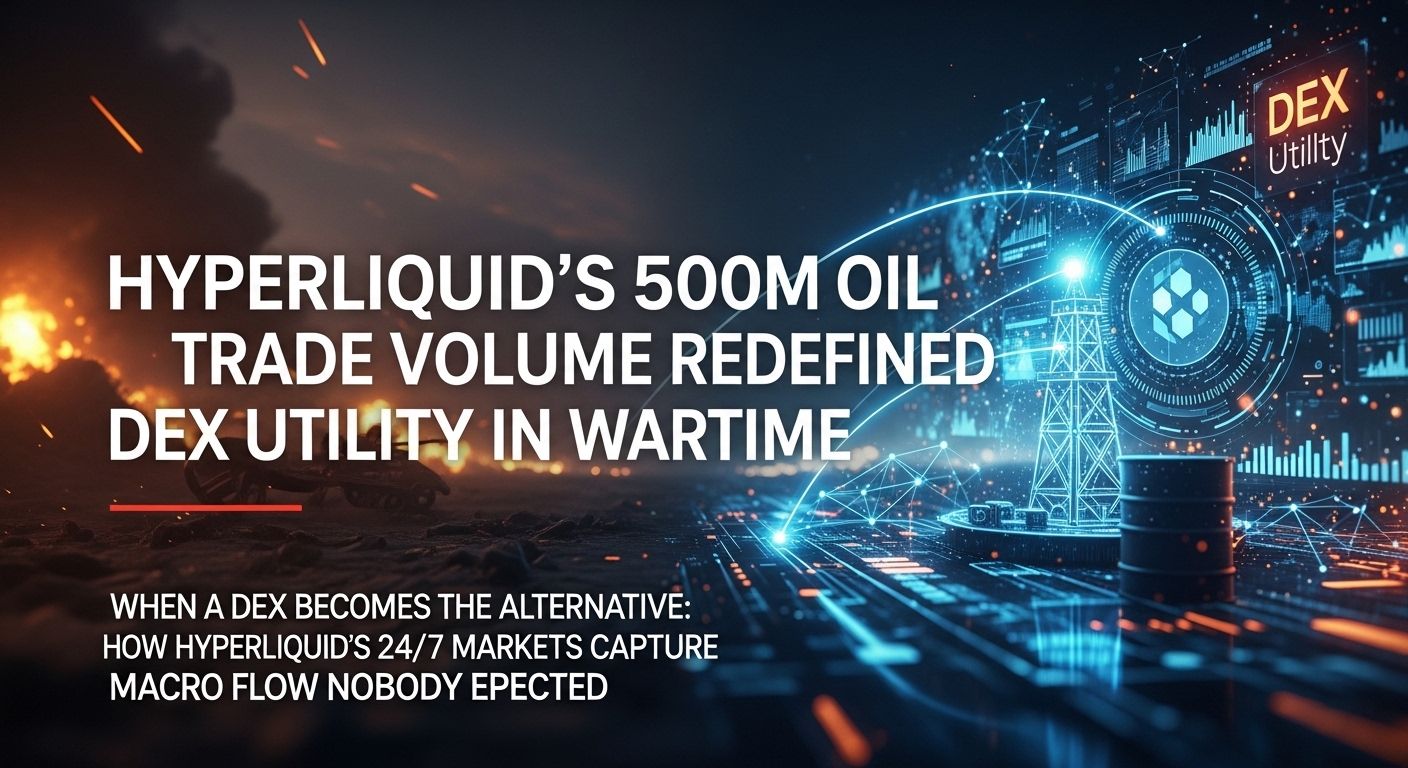 How Hyperliquid’s $500M oil trade volume redefined DEX utility in wartime