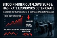 Miner Outflows Spike as Hashrate Economics Face Increased Hardware Seizures