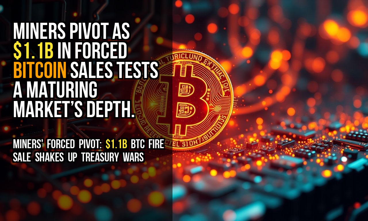 Miners pivot as $1.1B in forced Bitcoin sales tests a maturing market’s depth.