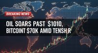 Oil Breaks $100 as Geopolitical Tensions Lift Bitcoin Above $70K