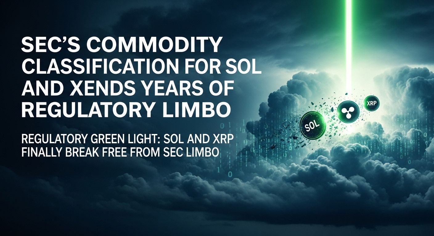 SEC’s commodity classification for SOL and XRP ends years of regulatory limbo
