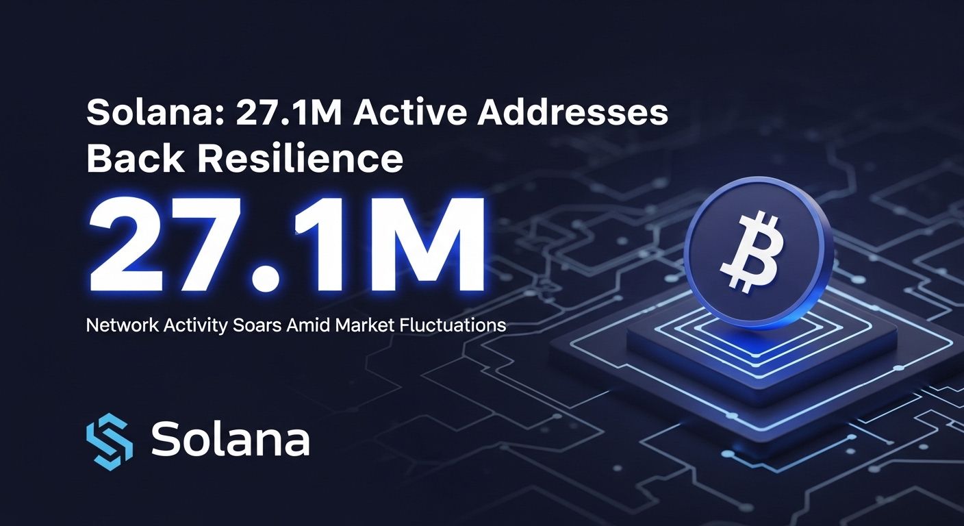Solana 27.1M active addresses back resilience