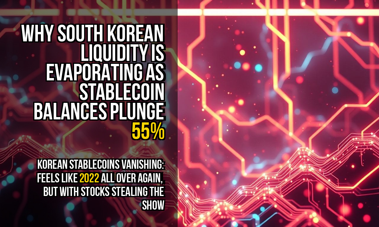 Why South Korean liquidity is evaporating as stablecoin balances plunge 55%