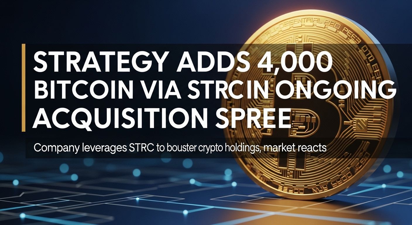 Strategy Adds 4,000+ Bitcoin via STRC in Ongoing Acquisition Spree