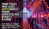 Trump’s policy pause leaves crypto markets parsing geopolitical risk without a playbook