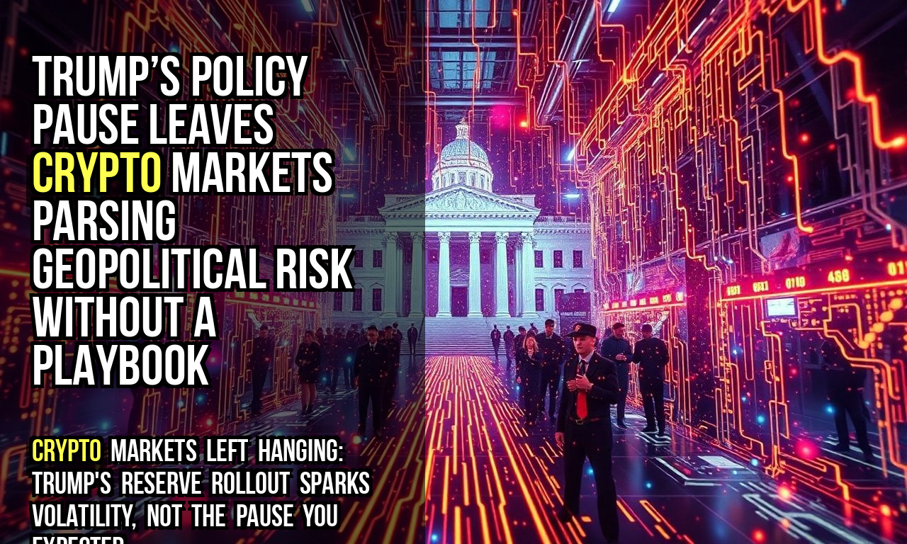Trump’s policy pause leaves crypto markets parsing geopolitical risk without a playbook