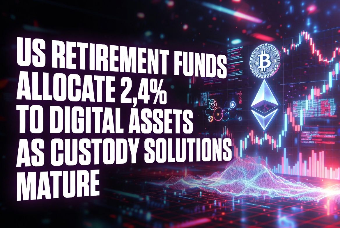US retirement funds allocate 2.4% to digital assets as custody solutions mature