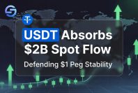 USDT absorbs $2B spot flow defending $1 peg stability