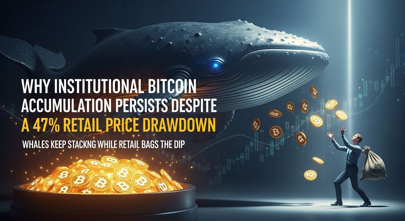 Why institutional Bitcoin accumulation persists despite a 47% retail price drawdown